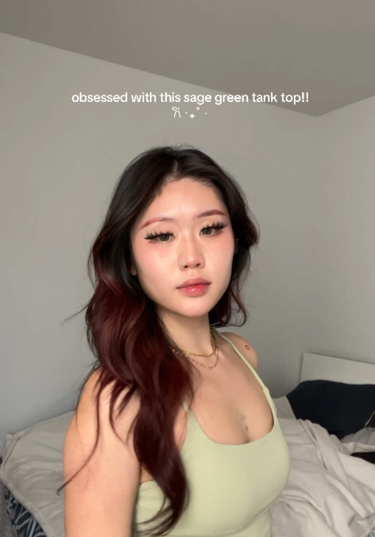 will be wearing sage green all spring 𐙚 ‧₊˚ ⋅  #sagegreen #gymclothes #gymtop #workoutfit #workoutclothes #pilatesprincess #gymgirl 