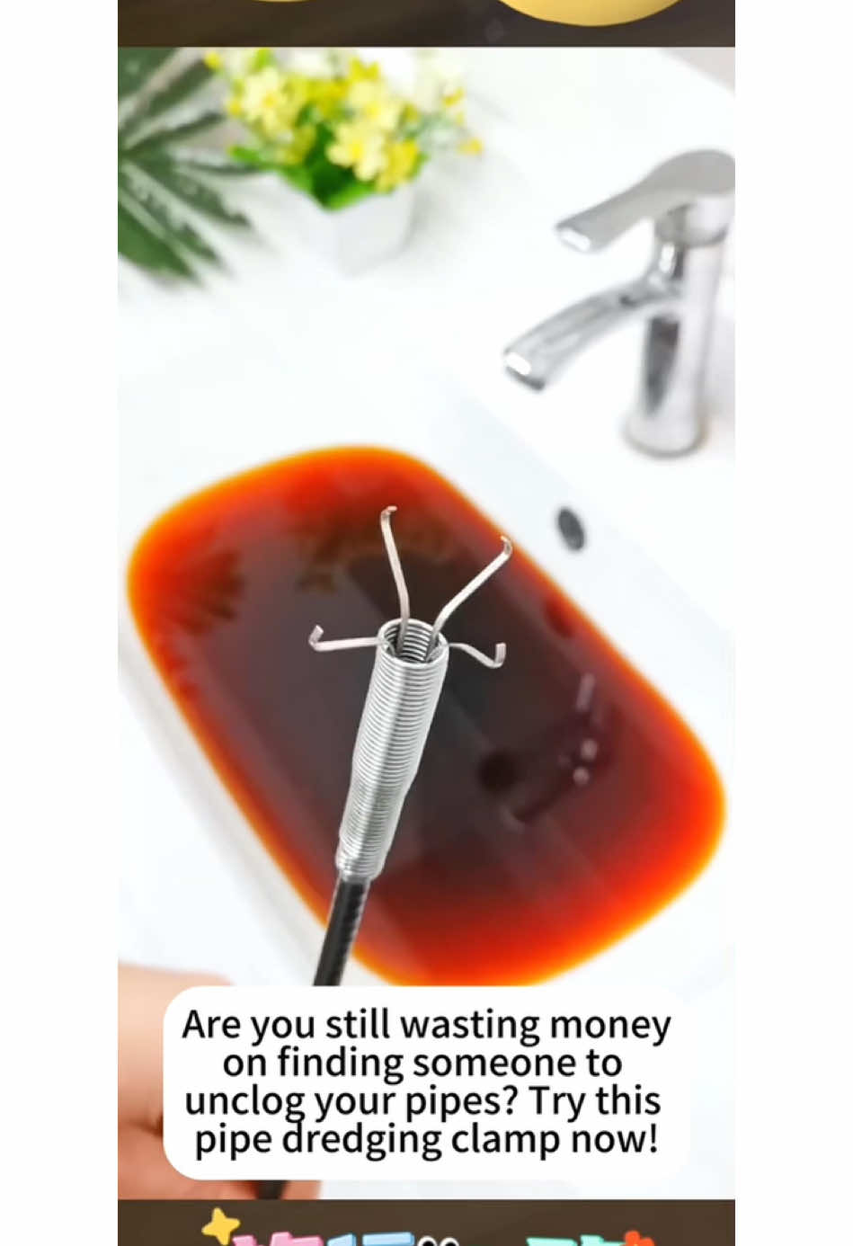 Unclog Your Pipes Effortlessly with This Genius Tool‼ #draincleaning #clogremoval #unclogpipes #springtool #plumbingmadeeasy #clearpipes #pipecleaningtool #debrisremoval