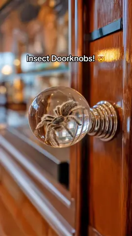 These insect Doorknobs are next level creepy! 😱😱 #interiordesign #bugs #insects #spiders #tiktokmademebuyit 