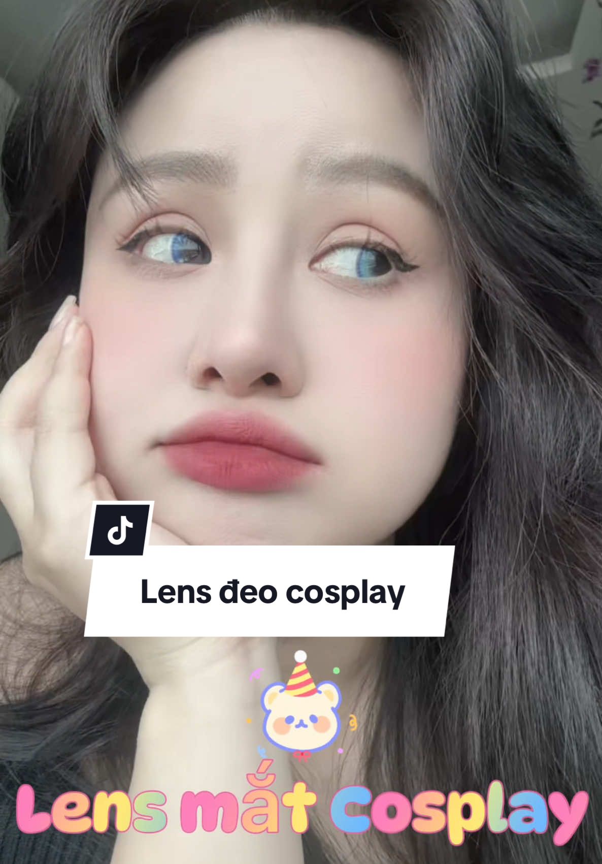 Lens mắt cosplay, lens đeo makeup #lens #cosplay #makeup #video #viral 