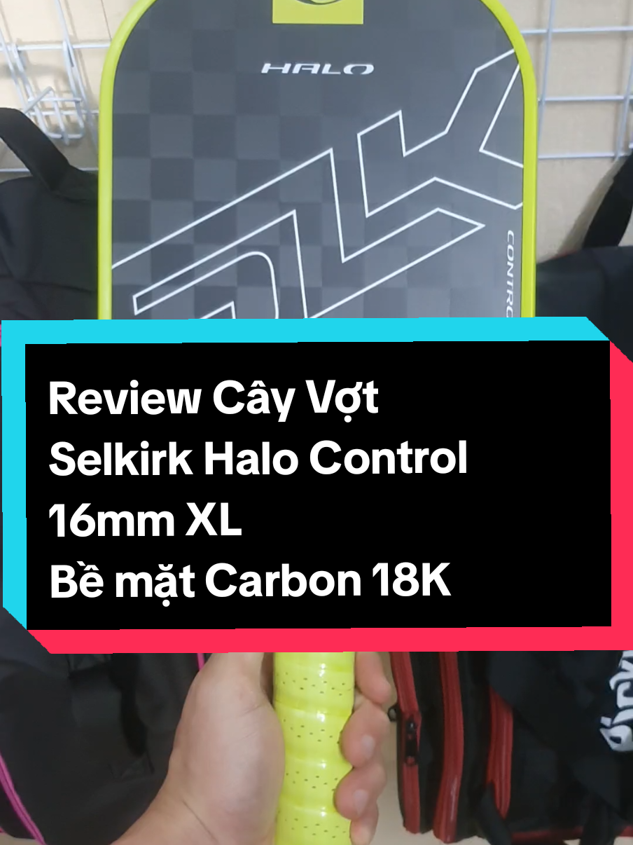 Review Series : Hôm nay e mang đến cho cả nhà cây vợt dễ đánh nhất nhà Selkirk,  Selkirk Halo Control XL 16mm có bề mặt Carbon 18K. #TLpickleballshop #review #pickleball #viral #xuhuong #selkirk #Halo 