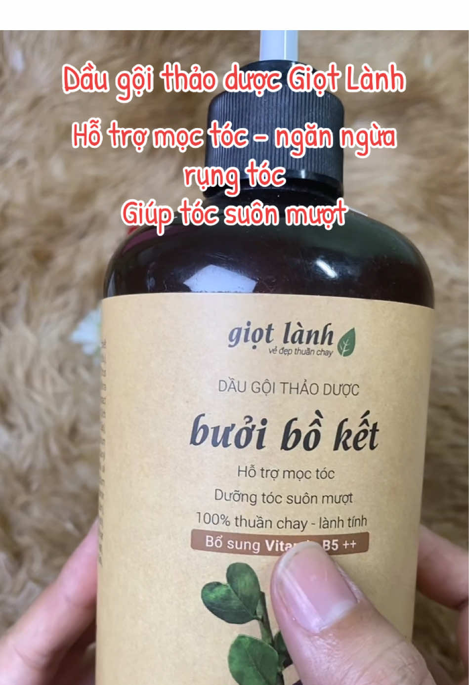 Dầu gội bồ kết - bưởi, dầu gội thảo dược thuần chay kích mọc tóc Giọt Lành 500ml ##lenxuhuong##giotlanh##giamrungtoc