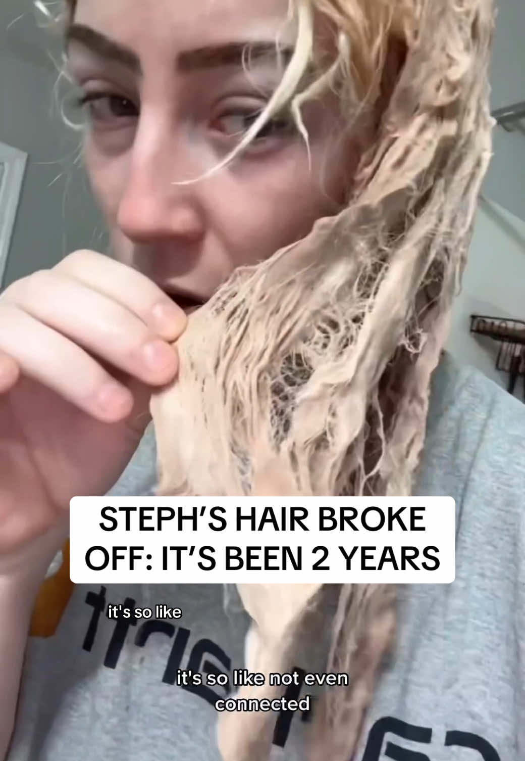 STEPH’S HAIR ALL BROKE OFF: It’s been 2 years UPDATE. I flew to Louisville, Kentucky to give @STEPH a quiet luxury resession blonde hair transformation ✨ I can’t believe it’s been two years 😭 #bleach #gonewrong #fyp #hairtransformation #quietluxury #blondehair 