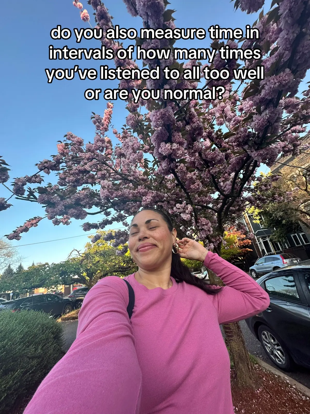 this is so niche lol #swifttok #swiftie #alltoowell #hotgirlwalk #cherryblossoms #perfectday #portland 