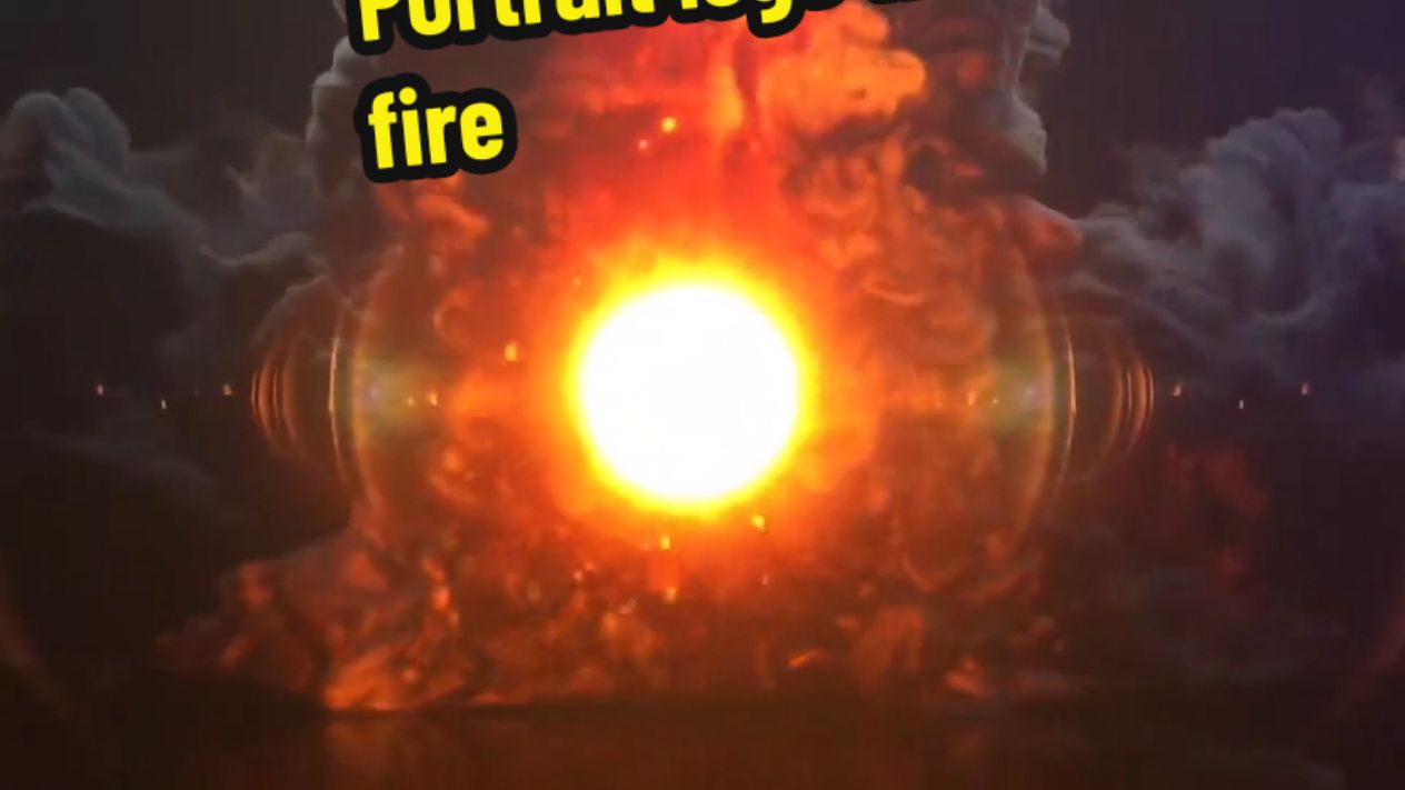 Portrait logo with fire #fyp #foryou #pfy #greenscreenvideo #greenscreen #greenscreenchallenge #greenscreeneffect #portrait #logo 