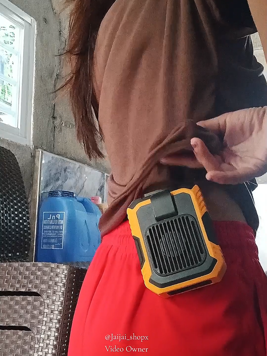 Grabe ito talaga ang perfect ngayong tag init 🔥 #waistfanwithpowerbank #zolurafan #portablewaistfan #waistfan #zolura #zolurawaistfan 