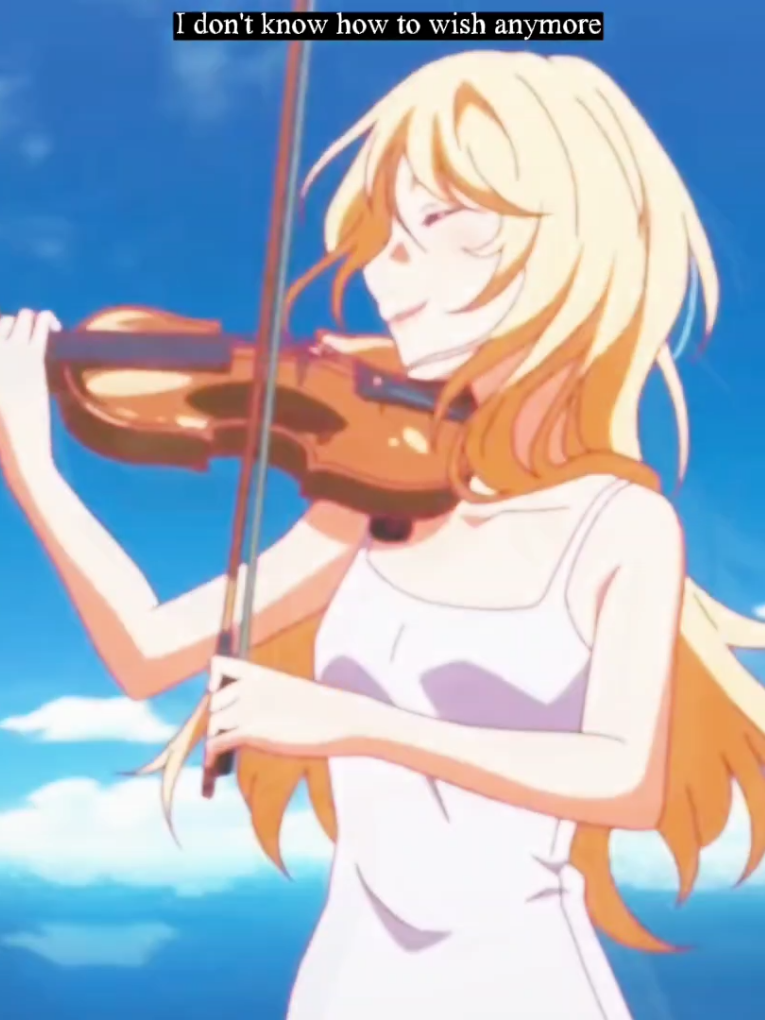 #yourlieinapril ; will this reach you 💔 // #kousei #kaori #Love #violin #piano #anime #spring #april #edit 