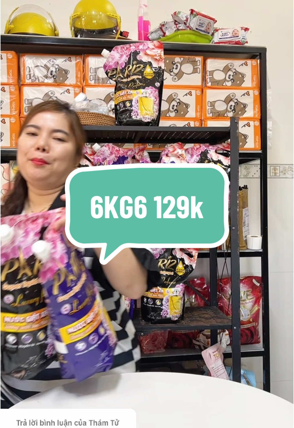 Trả lời @Thám Tử Công Mạnh Combo 6Kg6 nước giặt xả hương nước hoa Paris có 129k còn miễn ship #nuocgiat #nuocgiatxa #nuocgiathuonghoa #tuunu90 #xuhuong