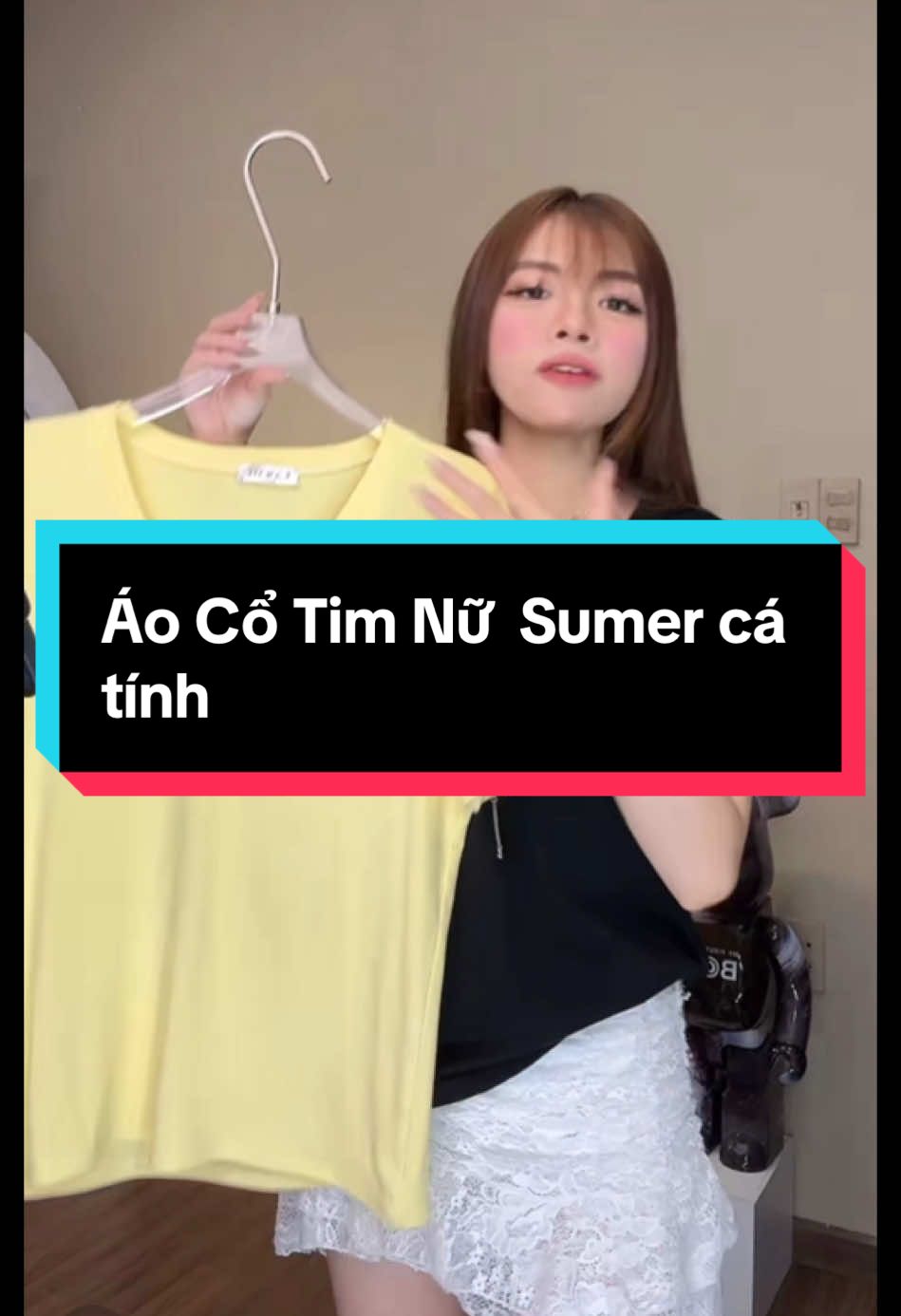 Áo Cổ Tim Nữ  Sumer cá tính#thuyreview96 #thoitrang #aocotim #aonuthietke #macdepcungtiktok 