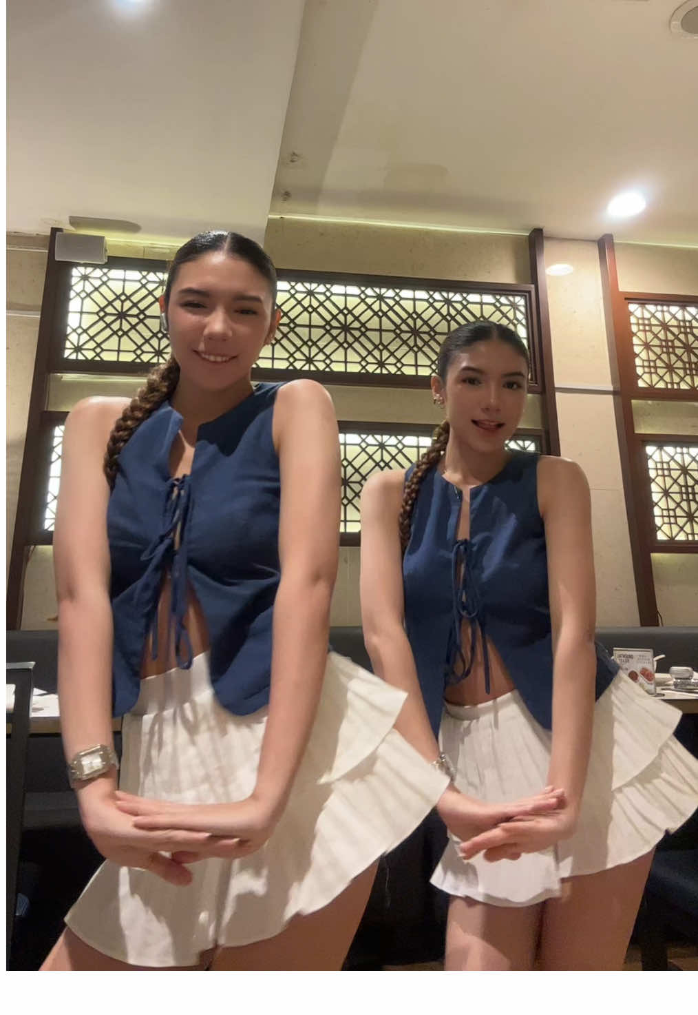 While waiting for our 388 All Day  Set here at @modernshanghaiph 😍🥰❤️  . . . #kittyandkakai #kakaialmeda #kittyalmeda #kakai #kitty #modernshanghai #food #FoodLover #chinesefood #fyp #twins #trending 