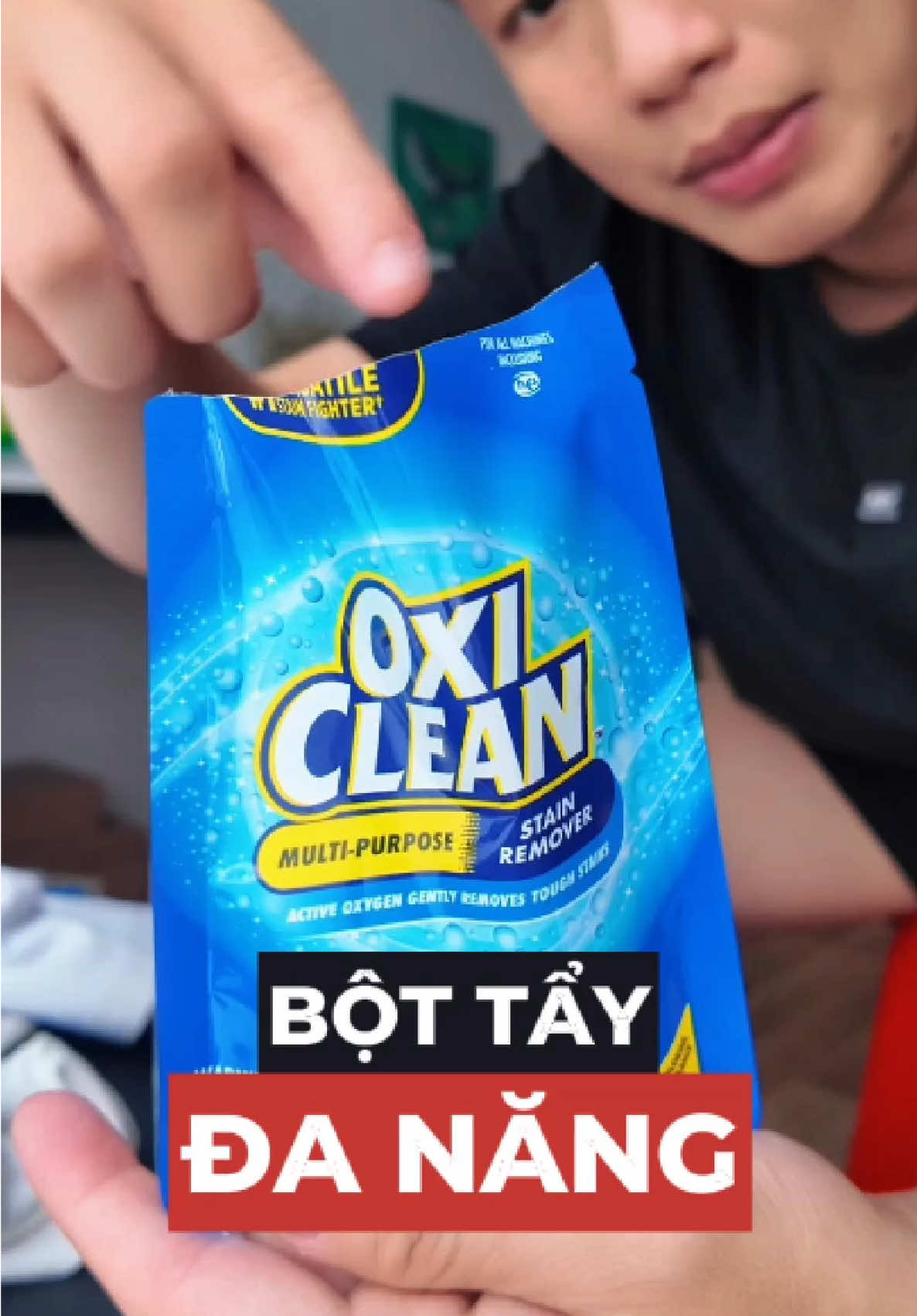 Bột tẩy đa năng Oxi Clean, tẩy được đa năng các loại vết bẩn từ vết ố quần áo, dầu nhớt, tẩy lồng giặt đều được tuy nhiên lưu ý đọc kĩ hướng dẫn sử dụng. #tiếnmò #tienmo #oxiclean #bottaydanang #bottayquanao #bottayrua 