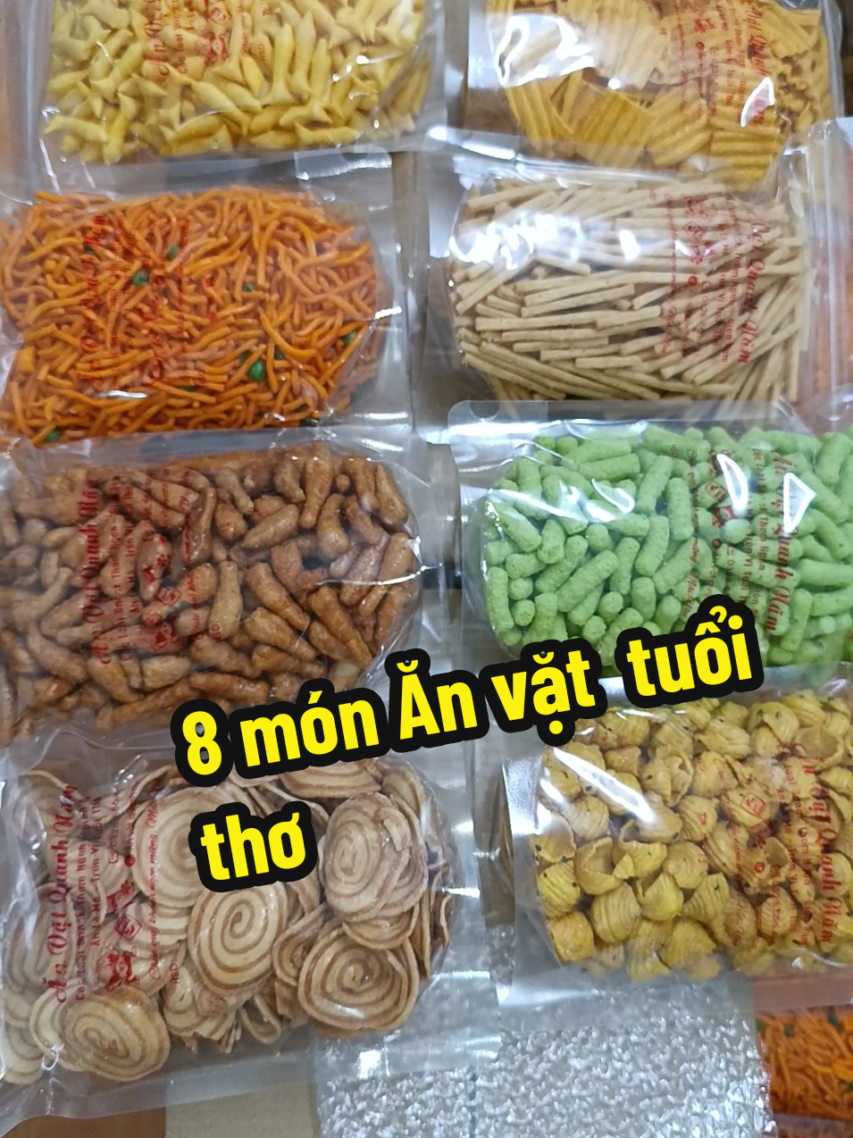 combo 8 món ăn vặt #doan #anvat #anvattuoitho #snack #doanvat #amthuc #bimbim #combodoanvat #tuoitho #sale #xuhuong #tiktok #anvatquanhnam 