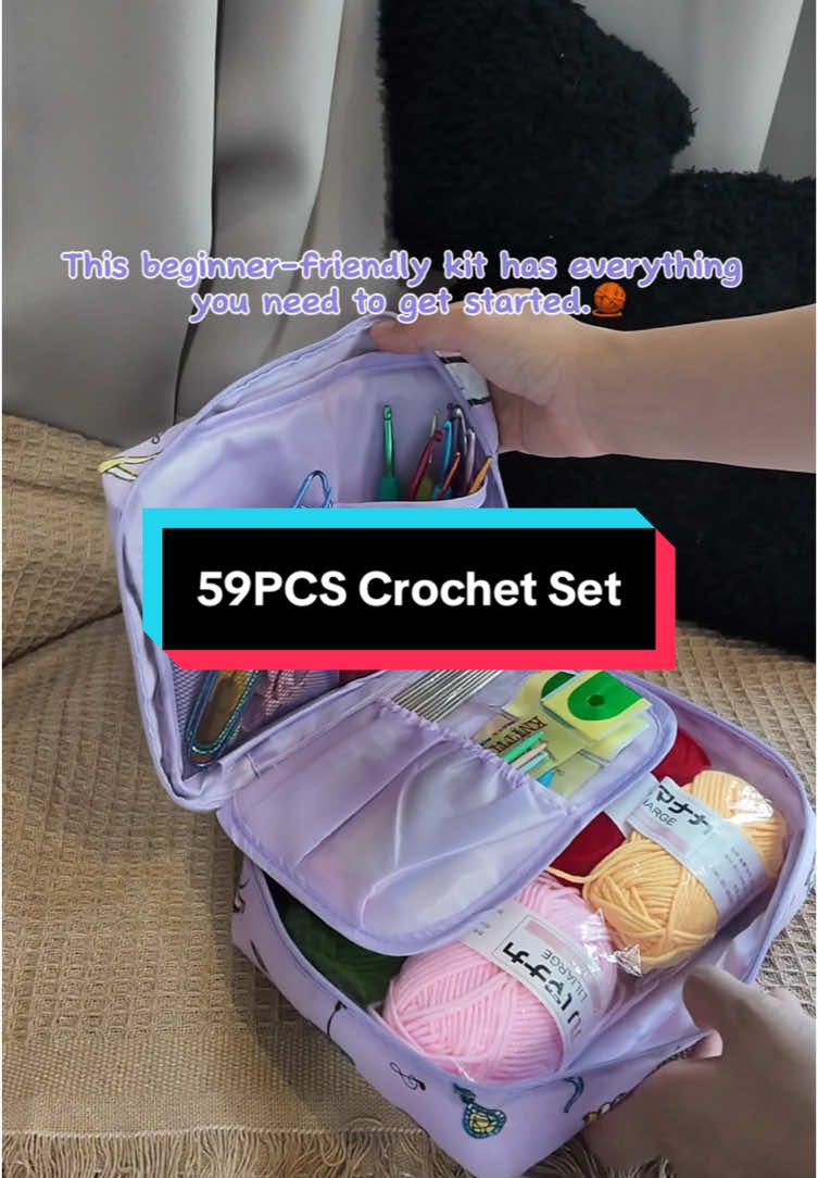 New to knitting? This all in one starter kit is perfect for beginners!🧶🧵🪡#knitting #knittingtutorial #starterpack #crochet #crochetkit #crochetersoftiktok #crochettiktok #crochettutorial #crochettok #crochetaddict 