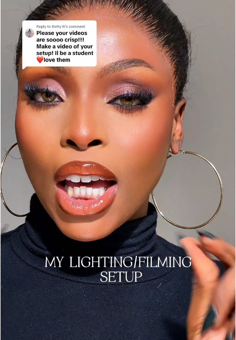 Replying to @Betty N My lighting and filming setup. I use an 11pro max + Godox SL60W +a reflector and mirror. I hope this helps. #lightingandfilmingsetup #filmingsetup #filmingsetupforbeginners #makeupfilmingtips #makeupfilmingsetup 
