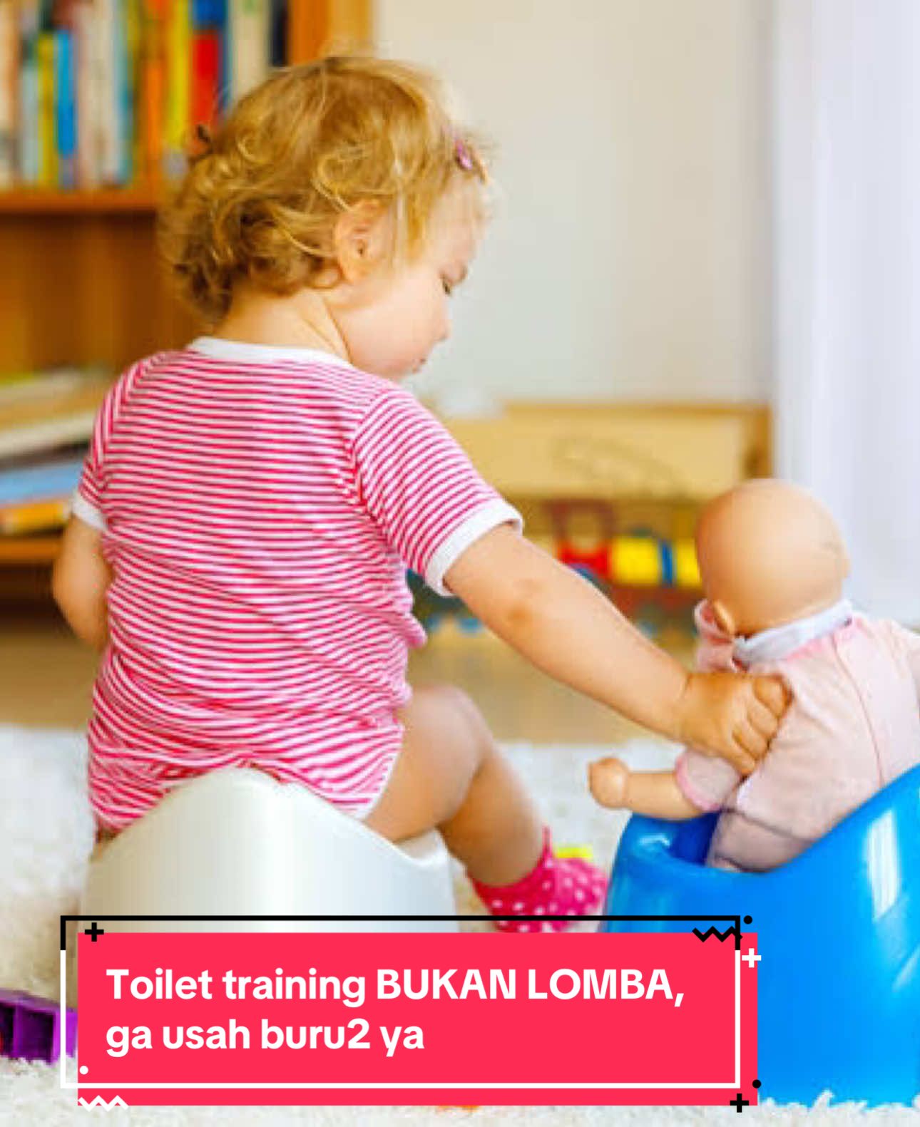 Ada banyak metode buat ngajarin anak supaya bisa lepas popok, salah satunya bisa dicoba 7 step berikut, yg terpenting ttp baca signal dari anak yaaa, ga usah buru2, kalau terlalu buru2 malah risiko konstipasi di kemudian hari lho, semangat trs yaa ikutin clue dari anak #toilettraning #belajarpipisdiwc #belajarpipissendiri #tips #parentingtips #tumbuhkembanganak #tumbuhkembangbayi 