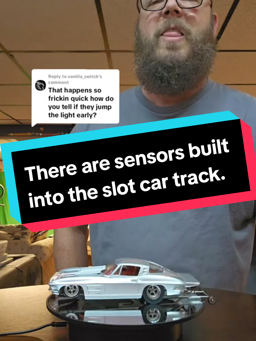 There are sensors built into the slot car track #thatslotcarguy #slotcardragracing #slotcartrack #slotcarracingisback #slotcar #slotcars #becauseracecar #bracketracing #slotcarracing #onthisday 