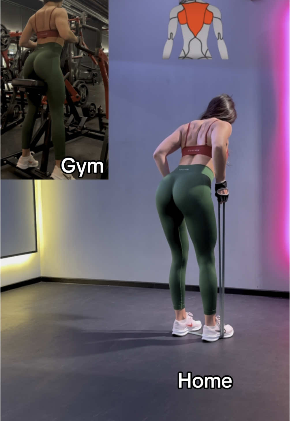 Target your back and rear delts, even if you don’t have a gym with resistance bands💪 #backworkout #backexercise #resistancebands 