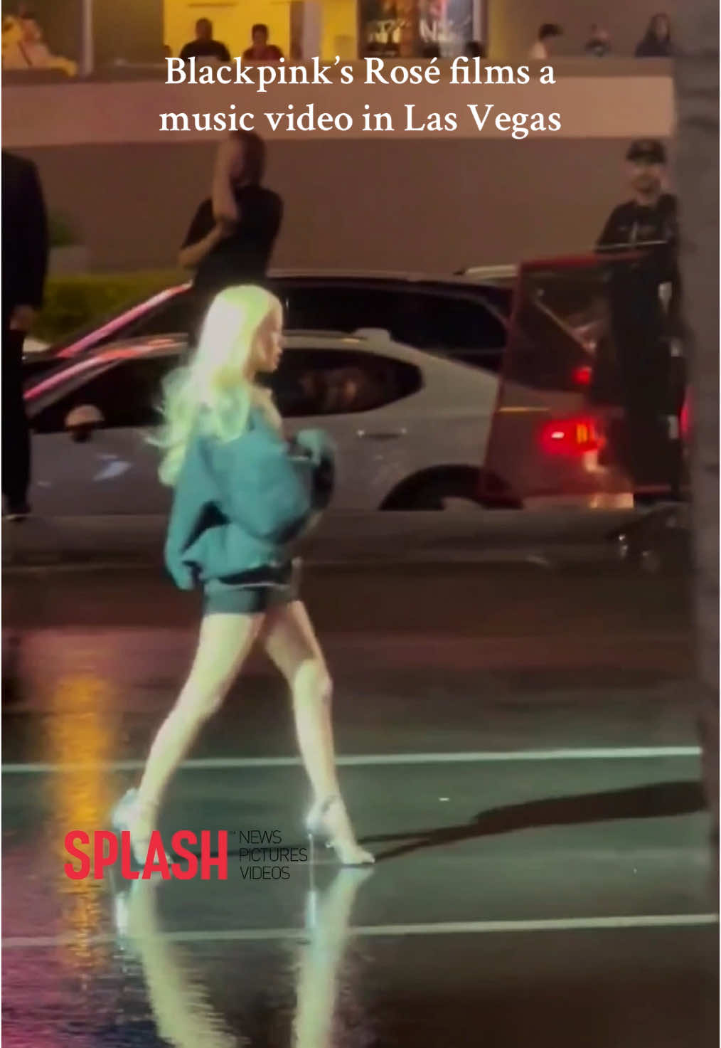 BLACKPINK superstar Rosé shuts down Las Vegas Blvd to film a music video 🖤🎥 #rose #roseblackpink #blinks #blackpink #rosé #lasvegas #behindthescenes #filming #musicvideo #splashnews 