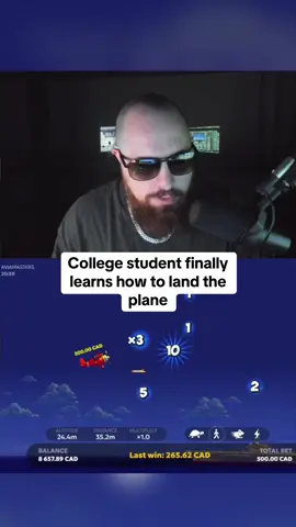 College student finally learns how to land the plane #kickstreaming 
