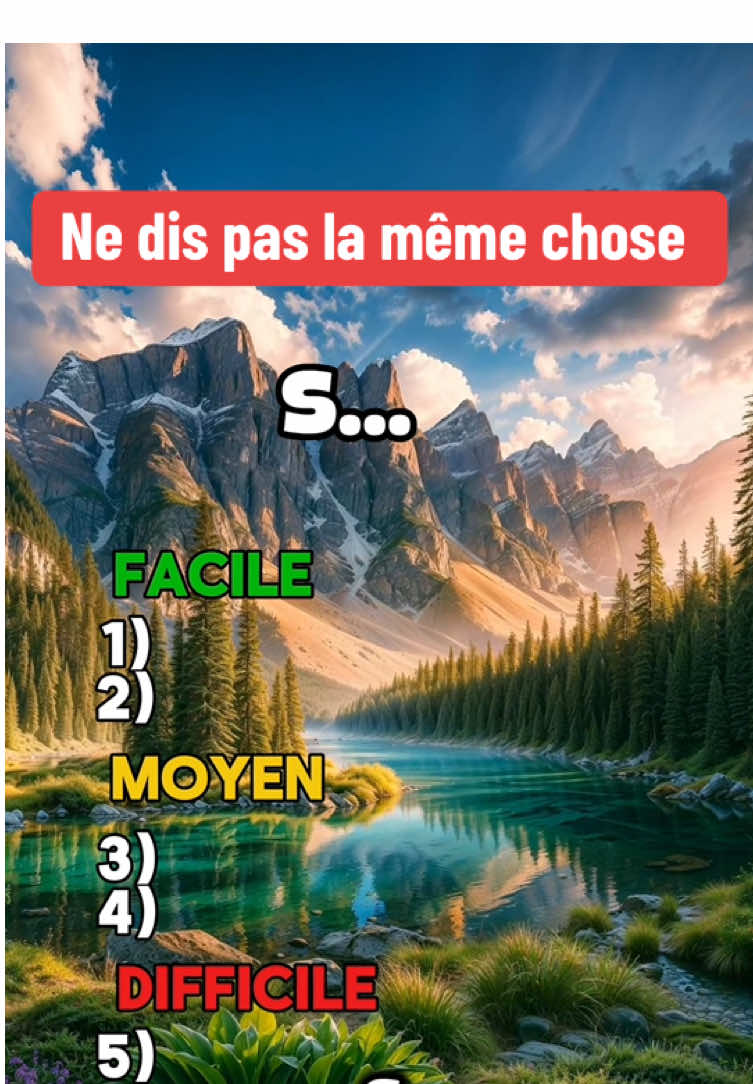 Ne dis pas la même chose que moi #apprendresurtiktok #creatorsearchinsights #culturegenerale 