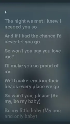 Be My Baby 🎵🎵 .        #janelyricss #ytmusic #foryourpage #fypp #foryou