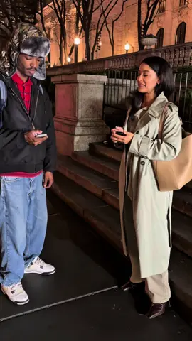 She wants me to take her where 😳✈️  comment if we should make a travel vlog & rate her fit  #fashion #style #streetinterview #fyp #viral 