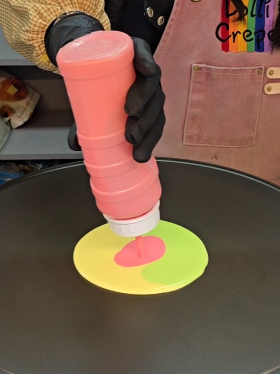 Rainbow Crepe  - Korean Street Food #fyp #you #trending #tiktok #fy #foryoupage #foryou #f #foryoupage #fy #tiktok #fy #viral #yummy 