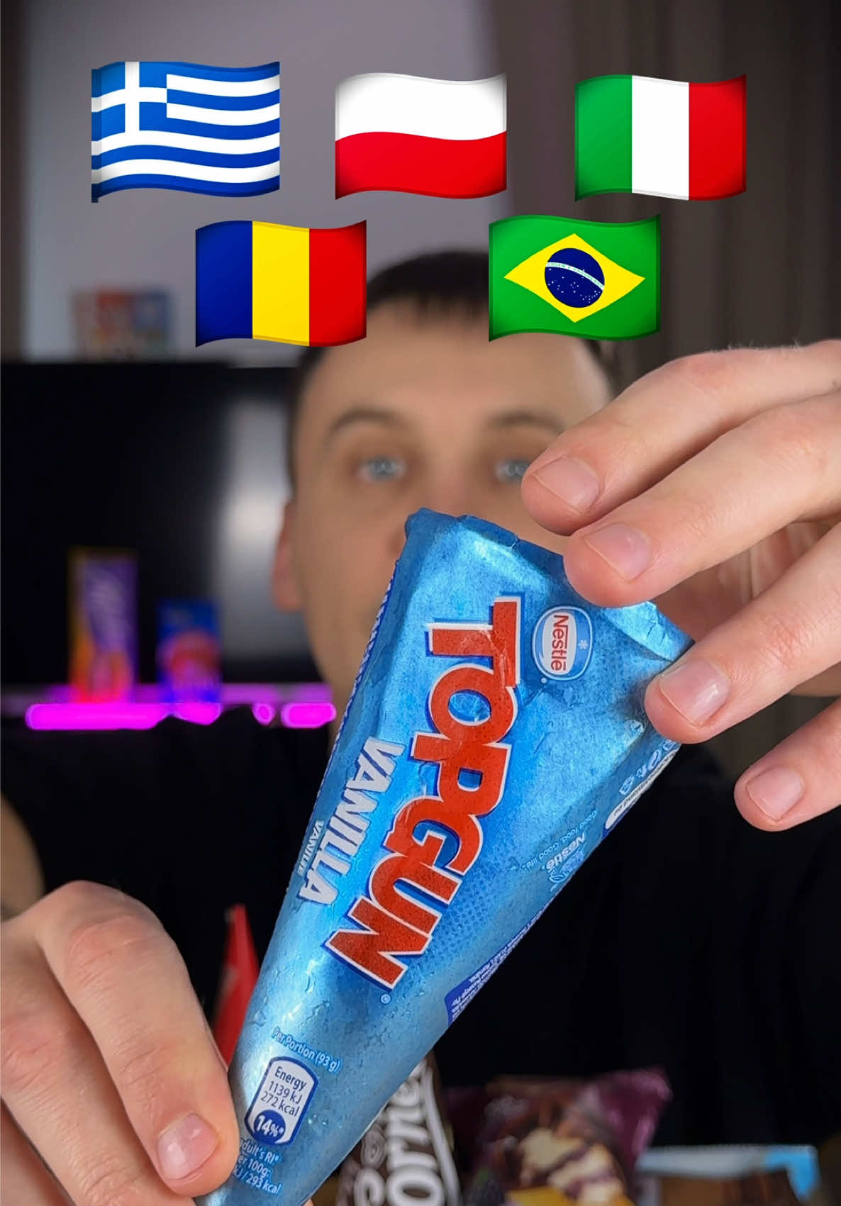 Today I’m trying different ice creams from around the world — Brazil, Poland, Greece, Romania, and Italy. Let’s see which one is the best! #icecream #mukbang #ASMR #country 