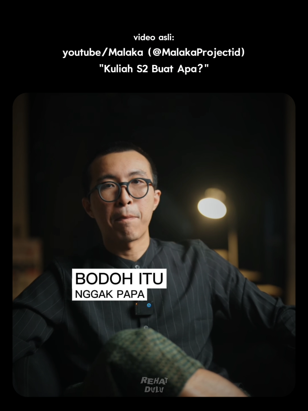 bodoh itu gakpapa #drtirta #malakaproject #motivasi #katakata #bodohvstolol 
