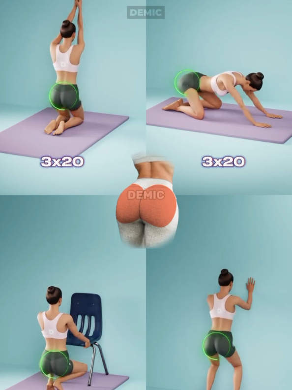 🍑 Chair & Wall Glute Stretches for Stronger Hips 💪 📄 Description: 90% people ignore glute stretches – don’t be one of them! Yeh simple 3x20 reps wale stretches kar ke aap apne hips aur lower back ko strong bana sakte ho. Chair ya wall ka use karo, aur apne glutes ko active karo har roz! ✅ Strong Hips ✅ Better Posture ✅ Pain-Free Lower Back Aaj se shuru karo! --- #GluteWorkout #StrongHips #HomeWorkout #GluteStretch #HipMobility #FitnessTips #WorkoutReels #ESAReels #TikTokFitness #Reels #StretchRoutine #LegDay #BodyGoals #FitnessTransformation #GymAtHome #ReelsViral #creatorsearchinsights 