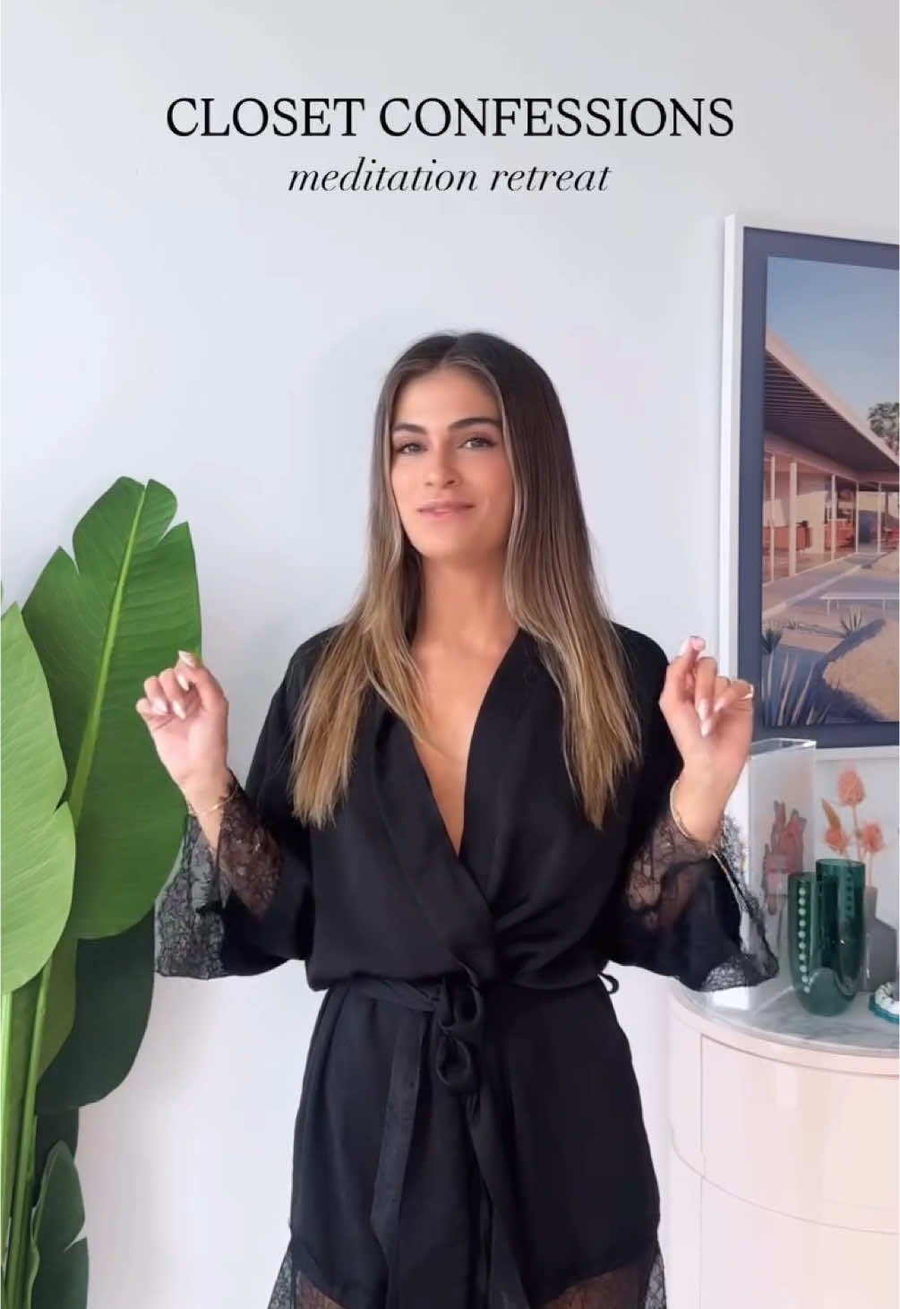 CLOSET CONFESSIONS: I’m going on a meditation retreat with my mom and sister! Can’t wait to share the experience with you guys when I’m back. It’s with @Dr Joe Dispenza and this is the second one I’m going to. Linked in my @ShopMy and @LTK  Robe: @Victoria’s Secret  Dress: @Selvi the Label  Shoes: @Black Suede Studio  Lip liner: @Saie in flirt  Lip stain: @Maybelline NY in skinny dip  Lip gloss: @Crickle Daisy in chocolate cupcake Hair dryer: @Dyson USA airwrap  Earrings: @Revolve shashinyc Perfume: @YSL Beauty LIBRE Bag: @ChanelOfficial  #GRWM #getreadywithme #outfitinspo #dailystyle #aestheticvibes #meditationpractice #meditationretreat #stylecontent #ootdreel #grwmreel #closetconfessions