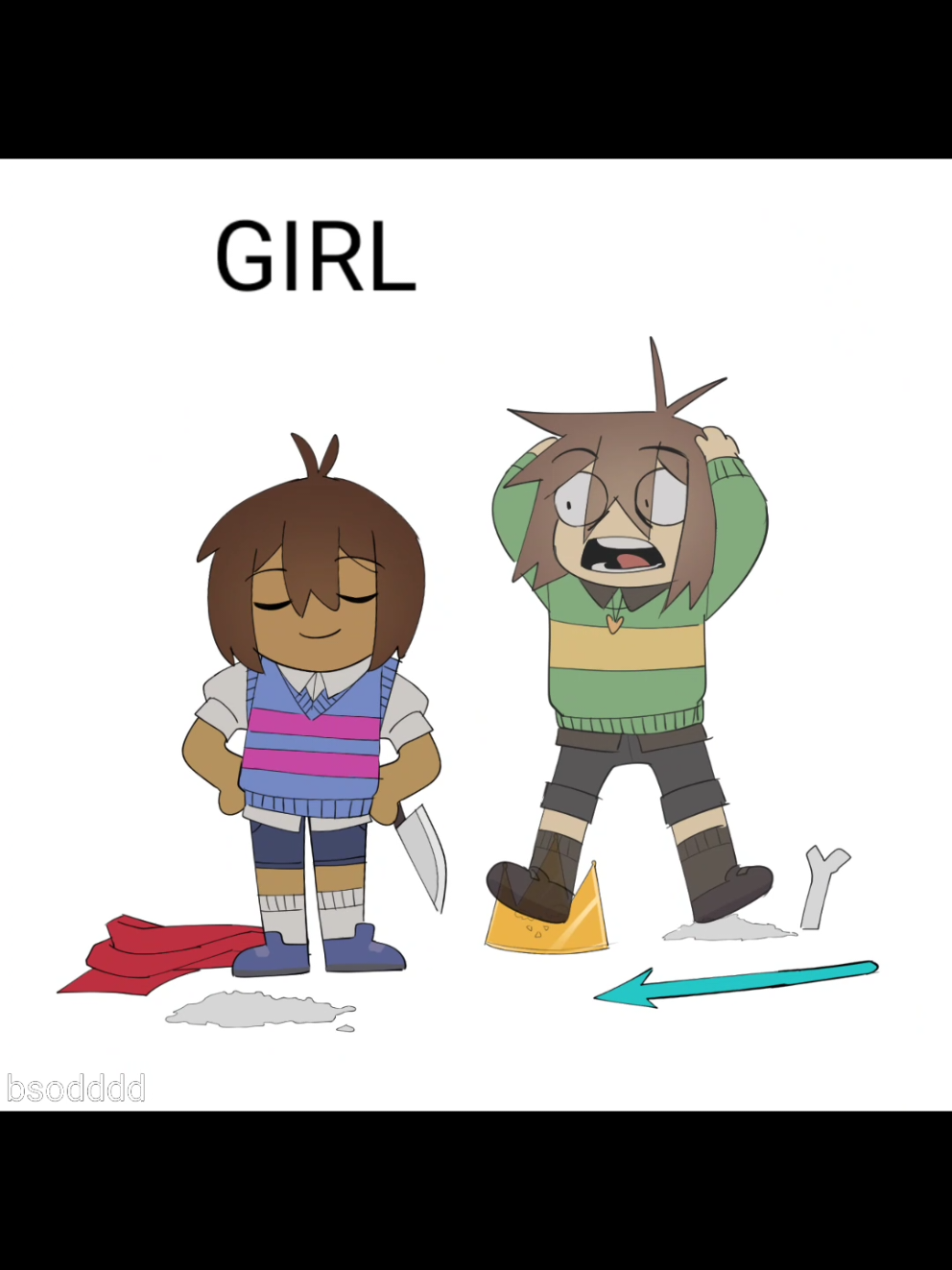I’ll just drop this here and run far far away 🏃 #undertale #frisk #chara #animationmeme 
