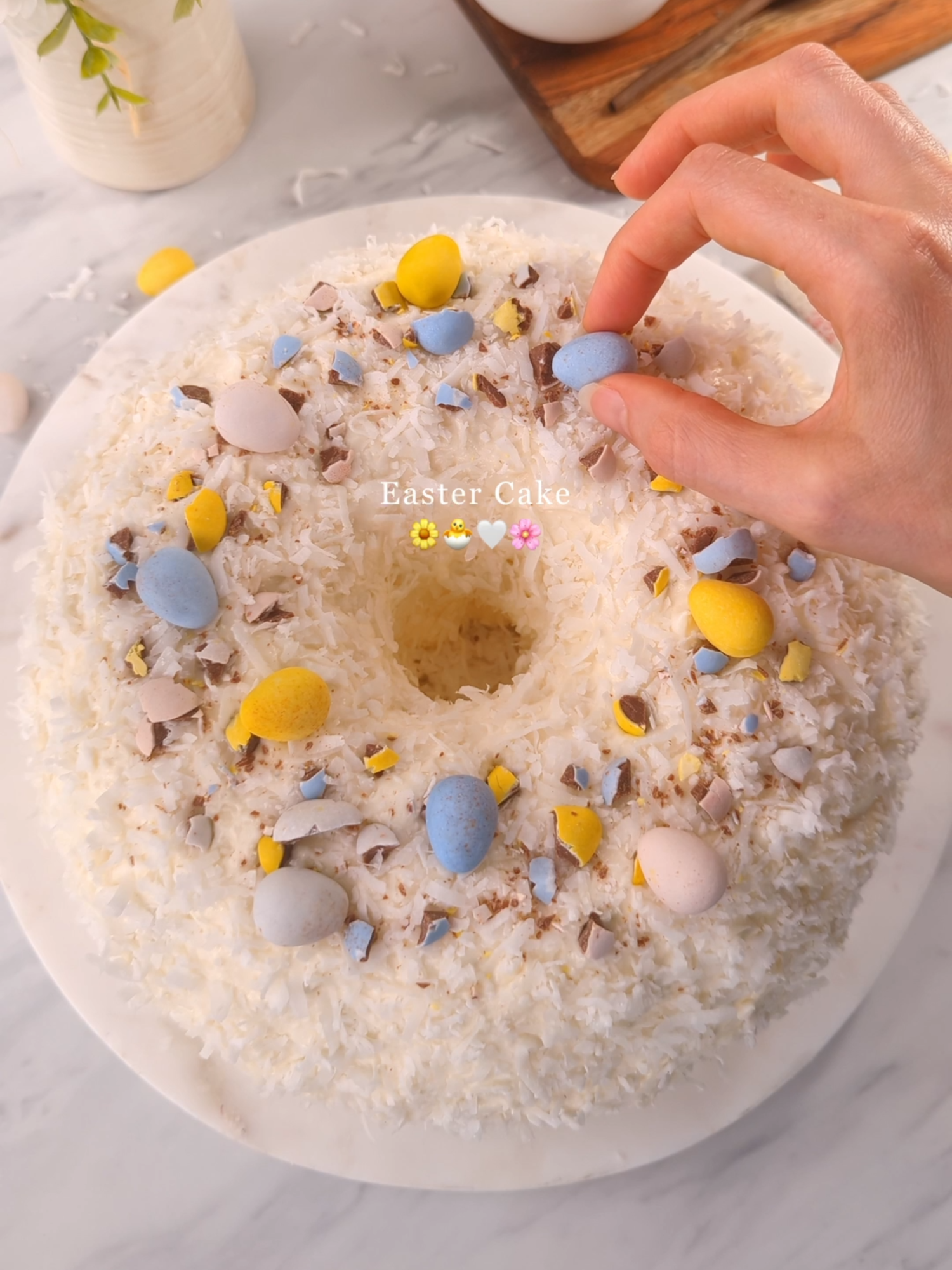 Coconut Bundt Cake 🌼🐣🤍🌸 Full recipe is on our website, Birchberryco.com. Our first product is launching in the U.S. in 2025! Sign up for our email list to get updates and be the first in line! #easter #coconutcake #cake #bundtcake #baking #easterbaking #dessert #bakingrecipe #bakingtherapy #baketok #bakingtiktok #aesthetic #cottagecore #asmr