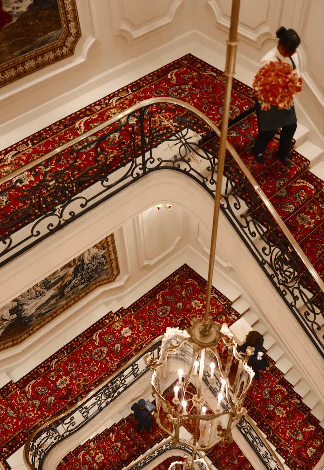 Behind the scenes at the Ritz Paris: where every step tells a story.✨  #RitzParis #LuxuryLifestyle #FrenchElegance #ParisLuxury 
