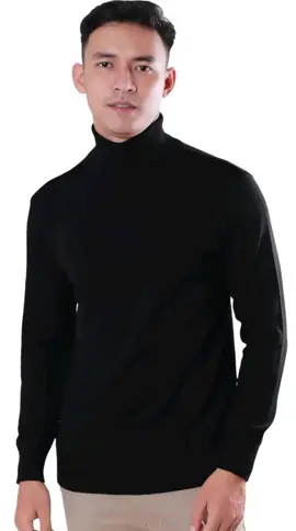 Gomuda Sweater Rajut Pria Roll Neck Kerah Katun Knitwear Lengan Panjang Black #baju #rajut #sweater #roll #neck #katun #knitwear #black #pria #foryou #rekomendasi #fashion #cuantanpabatas #wibgajian #fyp #trending #viral 