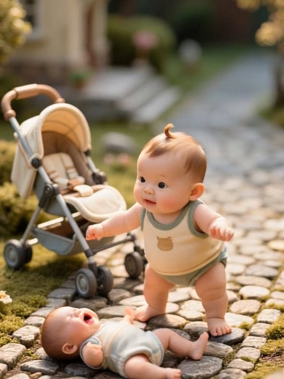 Baby Rescue to Another Cute Baby Who is Crying and Seeking Help #fyp #ai #cute 