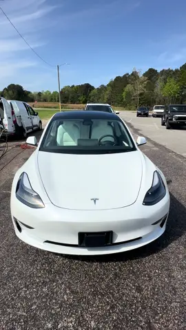 Así quedó TESLA, beautiful white Tesla car #tesla #fpyシ #viral???tiktok #usa🇺🇸 #fulldetailing💦🚙 