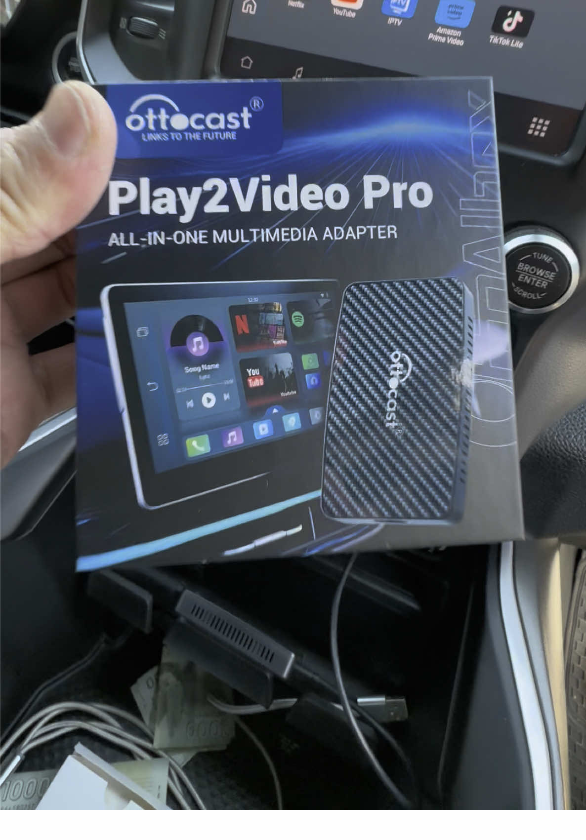 Sistem Wireless Android Auto and CarPlay (integración de sistema operativo Android Car air Box). Ottocast Play2Video Pro. #airbox #play2videopro 