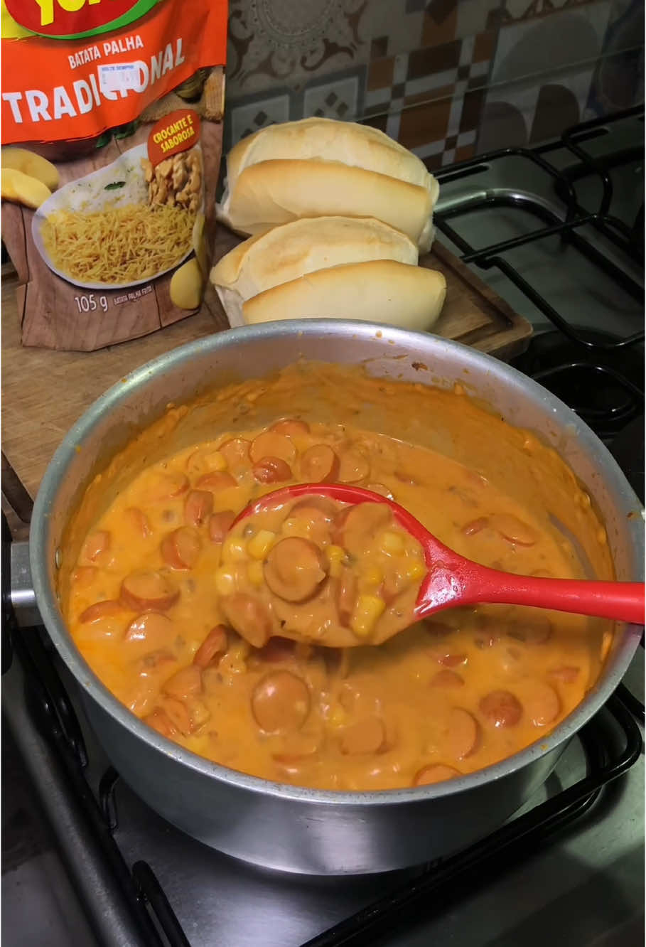 Molho simples para cachorro quente 🌭 #molhodecachorroquente #receitasimples #salsicha #fyp #vaiprofy 