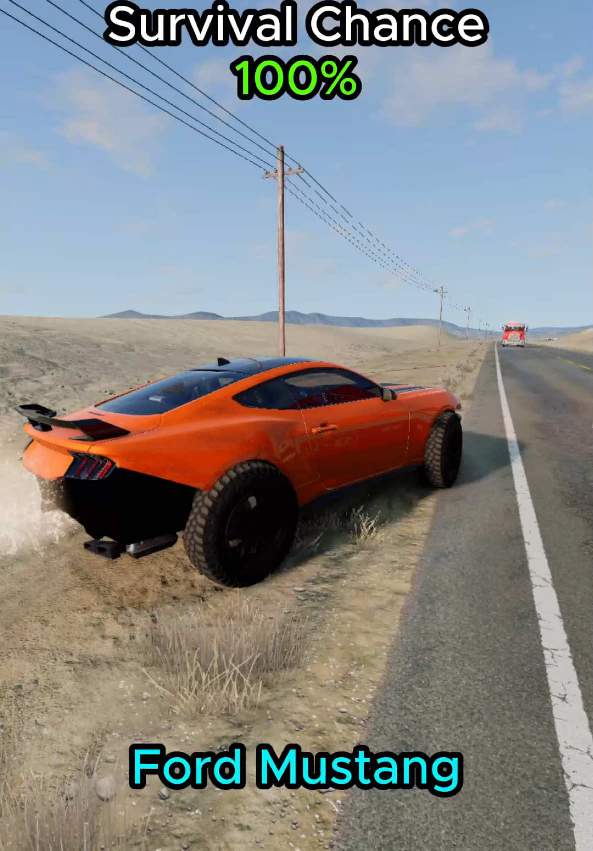 Survival chance of different vehicles #beamng #beamngdrive #beamngcrash #gaming #fyp 