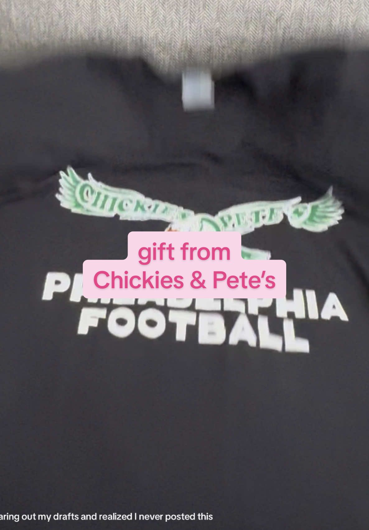 I’m trying to clear out my drafts and I came across this that I never posted in the midst of wedding & honeymoon life! Wedding gift from @Chickie’s & Pete’s 🦀🖤 #gobirds #chickiesandpetes #philadelphia #weddinggift #gifted 