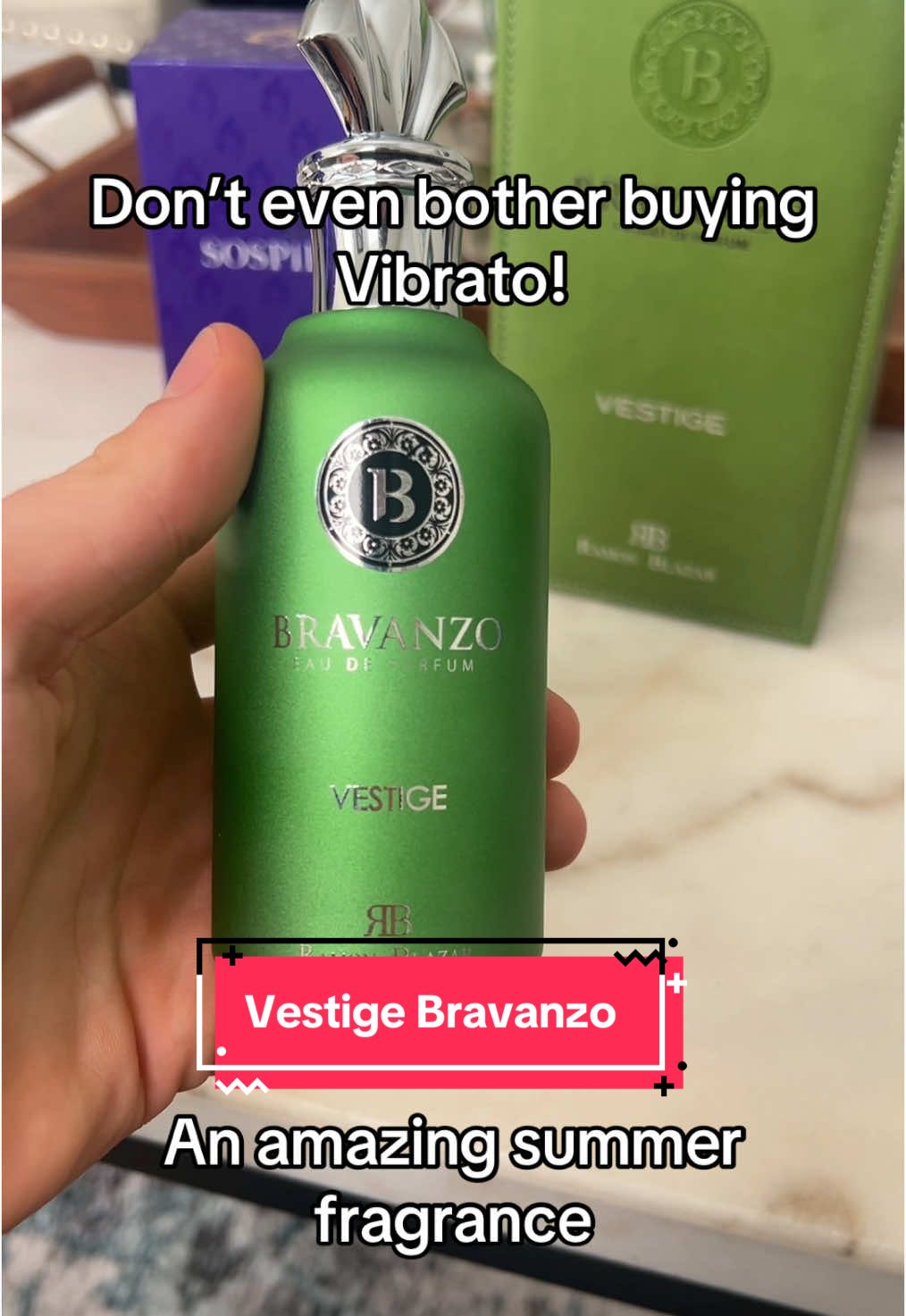 Vibrato for 1/4 of the price #tiktokshop #tiktokshopmademebuyit #vibrato #sospiro #fragrance #cologne #fragrancetok #perfume #fypシ 