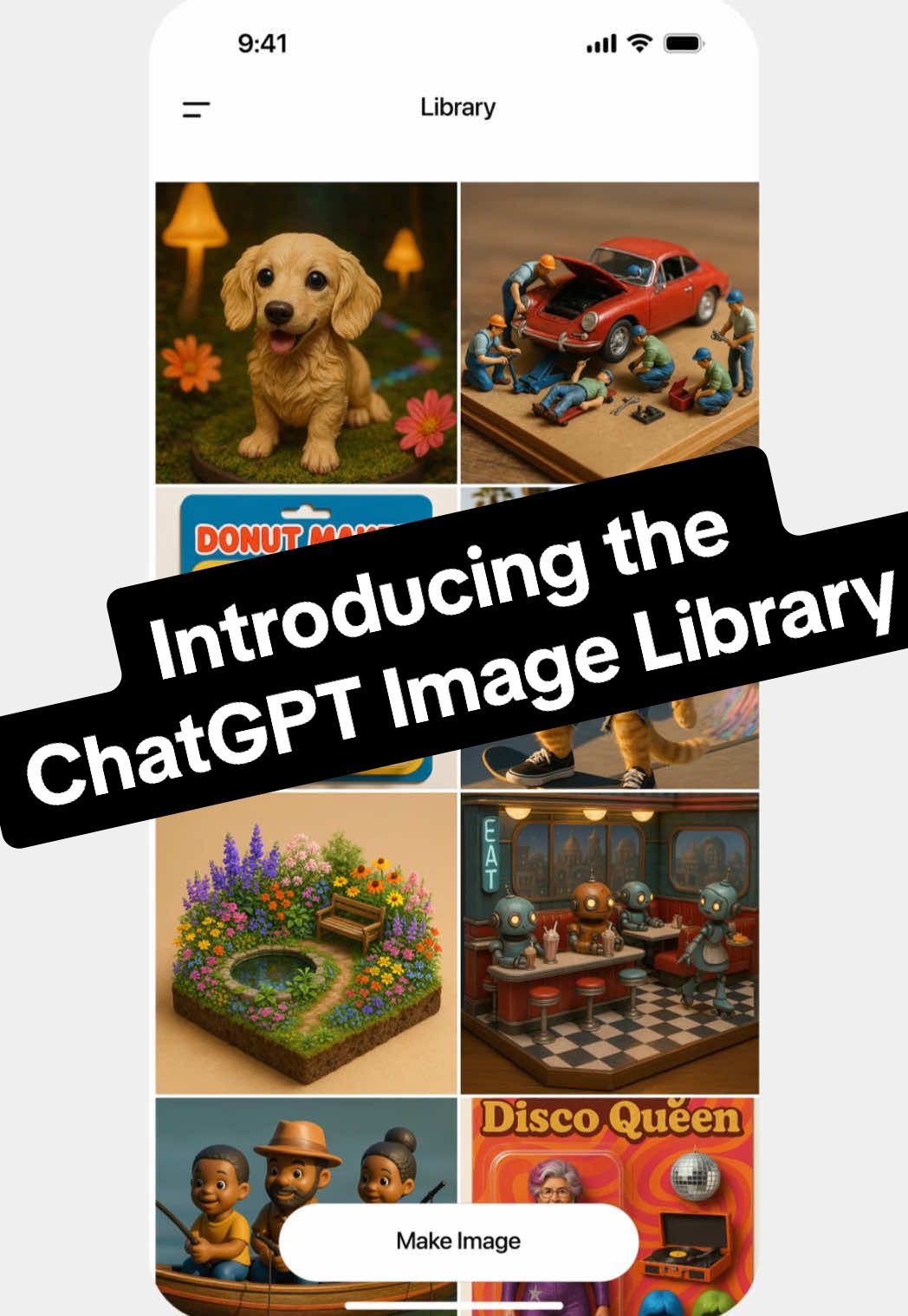 All of your image creations, all in one place.  The new image library for ChatGPT images is rolling out now to all Plus, Pro, and Free users.  Don’t forget to update your app! 