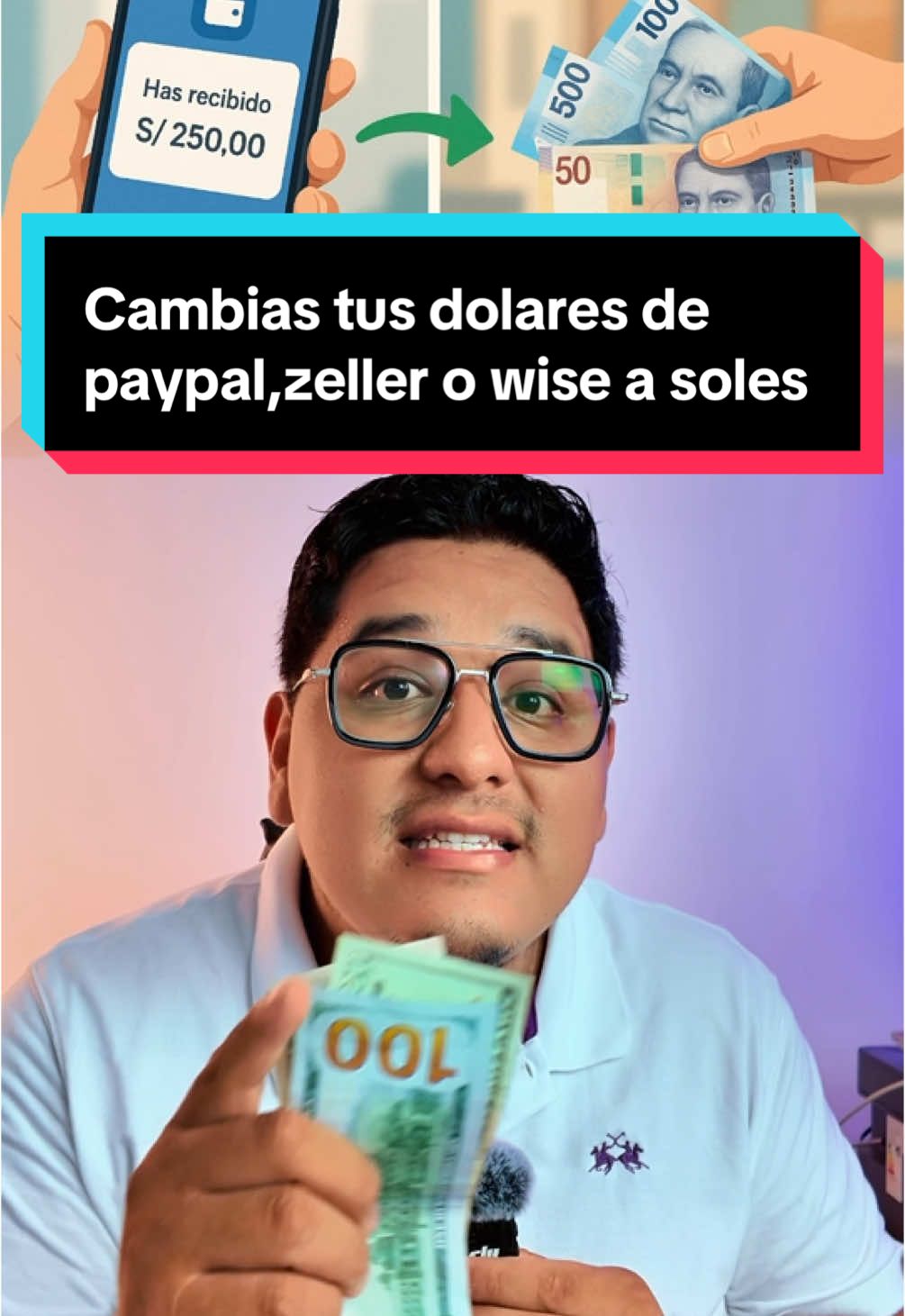 Si te pagan por una billetera virtual como #paypal #zelle #wise #payoneer y otras… pero no sabes cómo cambiar esos #dolares a #solesperuanos sin que te cobren altas comisiones o por tus #remesas … Entonces sigue los pasos que te estoy mostrando. @El Dorado P2P  #tipodecambio #dolaresdigitales #usdt 