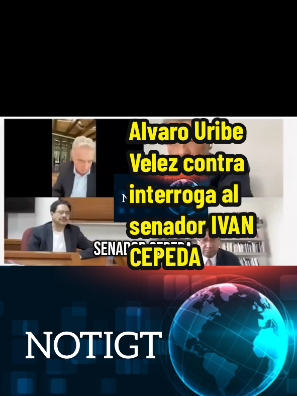 Alvaro Uribe Velez contra interroga al senador IVAN CEPEDA, momento tenso en audiencia #Noticias #información