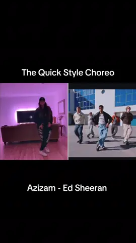 Kinda hyped that I learned this so quickly on my own 😂 #thequickstyle #azizam #azizamdance #azizamchoreography #edsheeran #hairography #hiphop #dance @Ed Sheeran @thequickstyle 