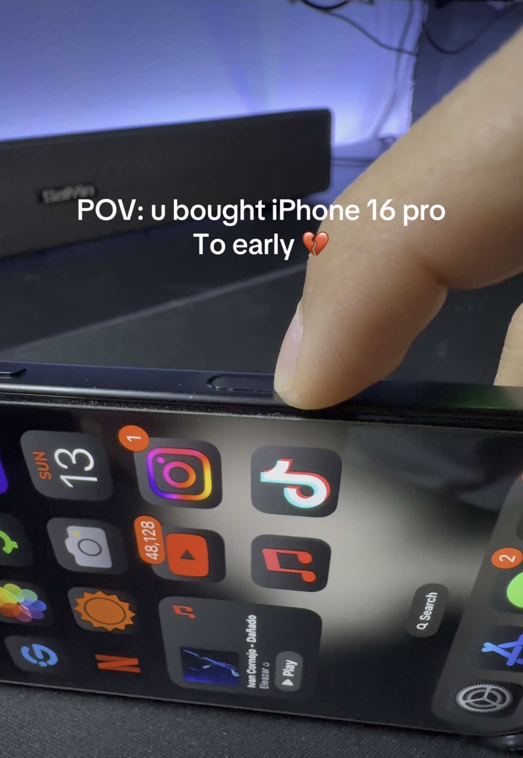 Welp this sucks#iphone16pro#blacktitanium#JOKE#fyp