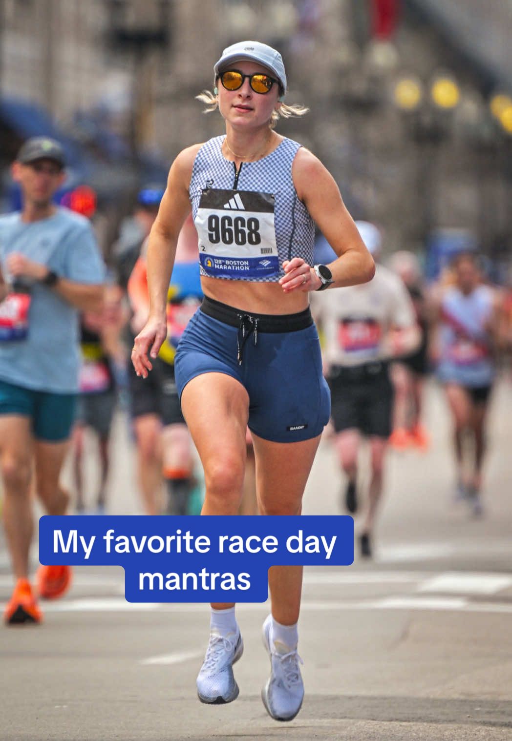 My favorite mantras that have gotten me through every marathon. I repeat them to myself over and over when the going gets tough.  Marathons might be more challenging mentally than physically, but that means you can also use your mind to your advantage. When my body says “ow, my hip is really hurting” and I tell it “no, that doesn’t hurt,” it’s surprisingly effective.  What are your favorite race day mantras? Let’s share in the comments so that everyone running a spring marathon (or half marathon, or any race) can have ideas for when things get tough! #Running #marathon #marathontraining #runtok #marathontips #mantra #raceday #bostonmarathon #londonmarathon #race #runmotivation #runnergirl #runnersofitiktok #halfmarathon 