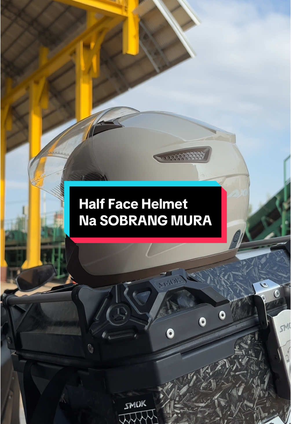 Half Face Helmet  AXK801 Double Mirror With ICC sticker. #halffacehelmet #axkhelmet #dualvisorhelmet #axk801openfacedualvisor #motorhelmet 