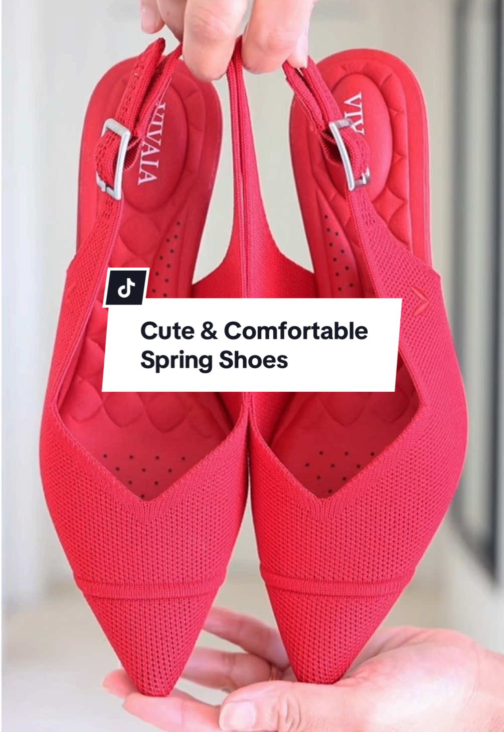 These Heels look good and feel good! Wearing @VIVAIA Addison Slingbacks 👠♥️ #springshoes #comfyshoes #redheels #springfashion #vivaia #creatorsearchinsights #cuteandcomfy @VIVAIA US 